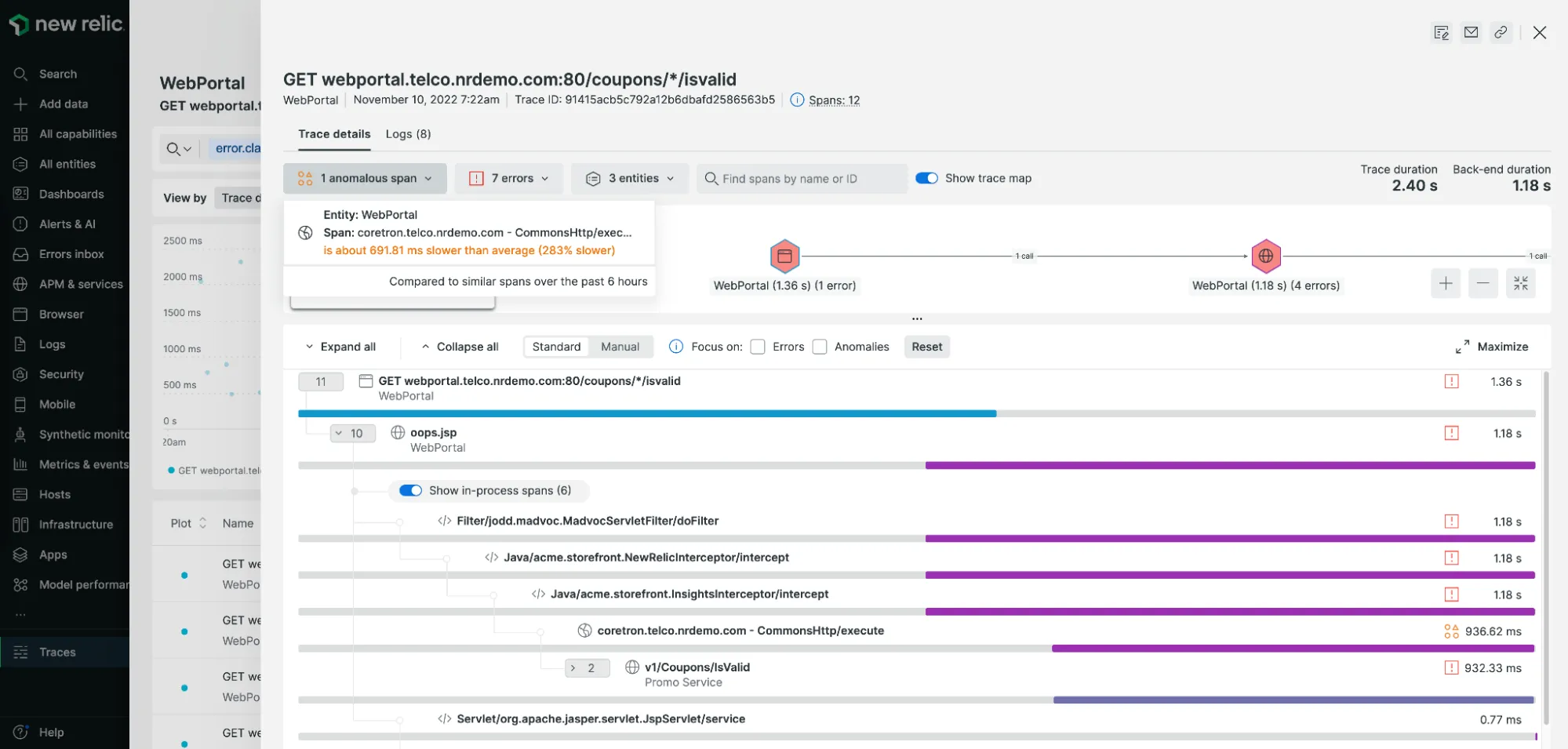 Distributed Tracing Tool - New Relic